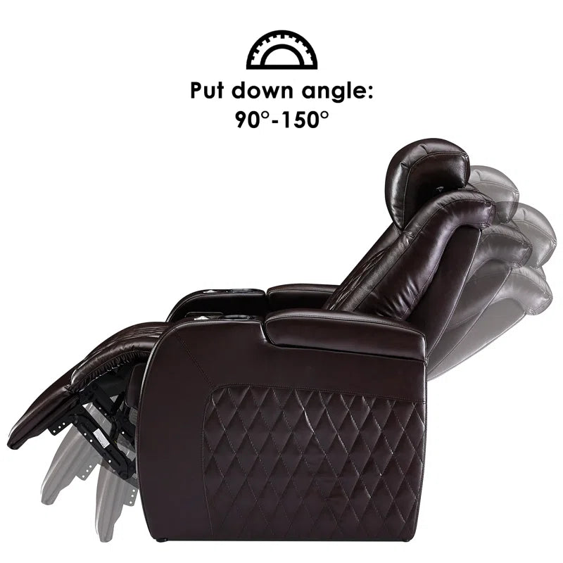 Mixell Leather Home Theater Seating with Cup Holder