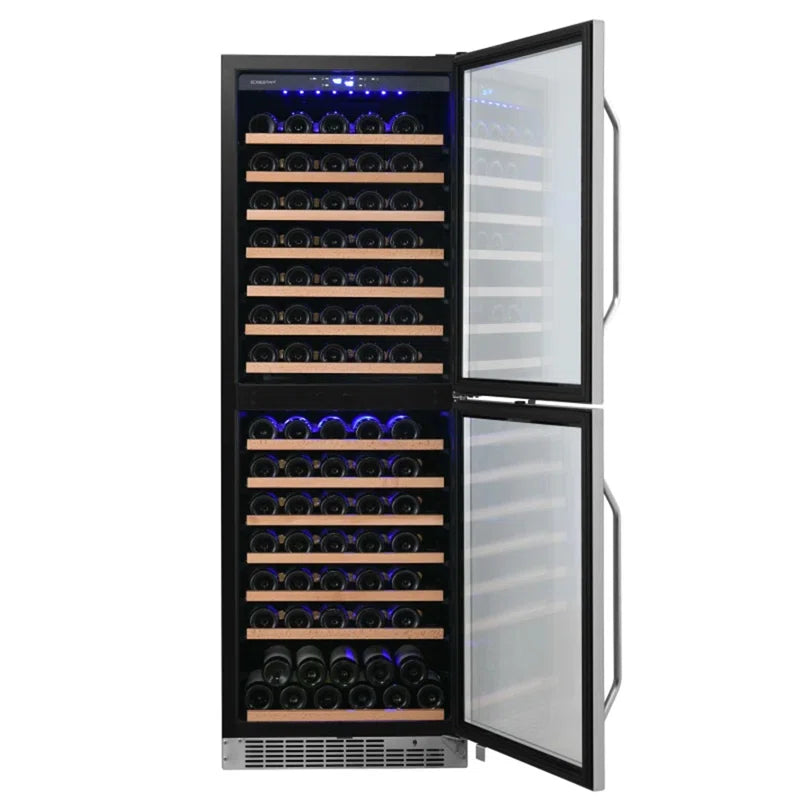 CWR1553DD 23.44'' 142 Bottle Dual Zone Freestanding Wine Refrigerator