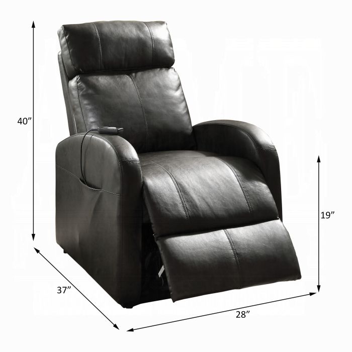 Ricardo Power Lift Recliner Chair in Brown with PU Leather Upholstery