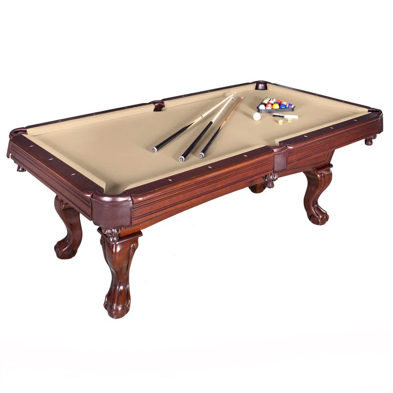 Hathaway Augusta 8 Ft Furniture Pool Table – Includes Cue Sticks, Billiard Balls – Classic Design Perfect for Family, Home, Dining, or Living Room