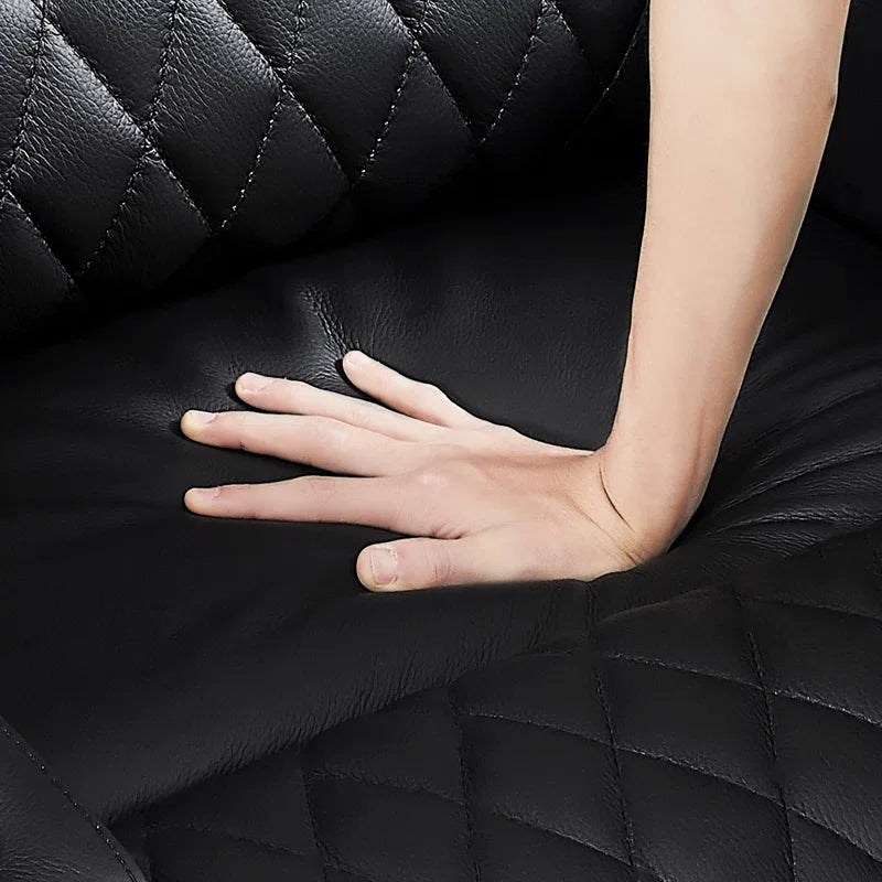 Haiylee Zero Gravity Home Theater Seating Top Grain Leather Recliner Sofa Power Headrest Footrest