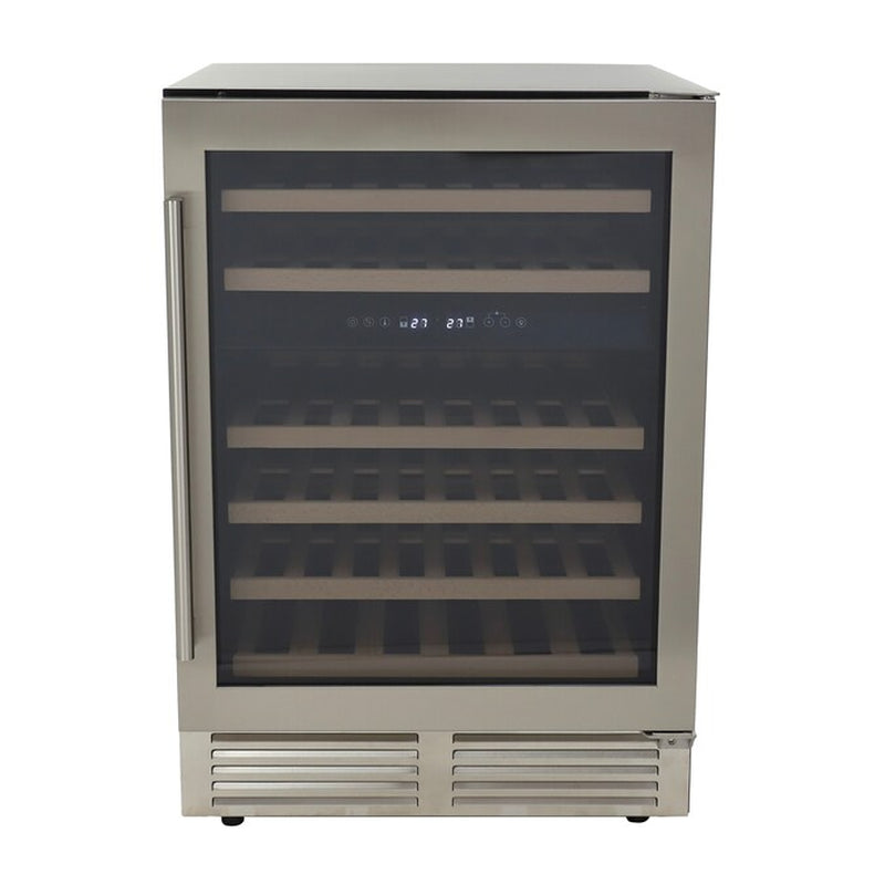 23.5-In W 46 -Bottles Stainless Steel Dual Zone Cooling Built-In/Freestanding Indoor Wine Cooler