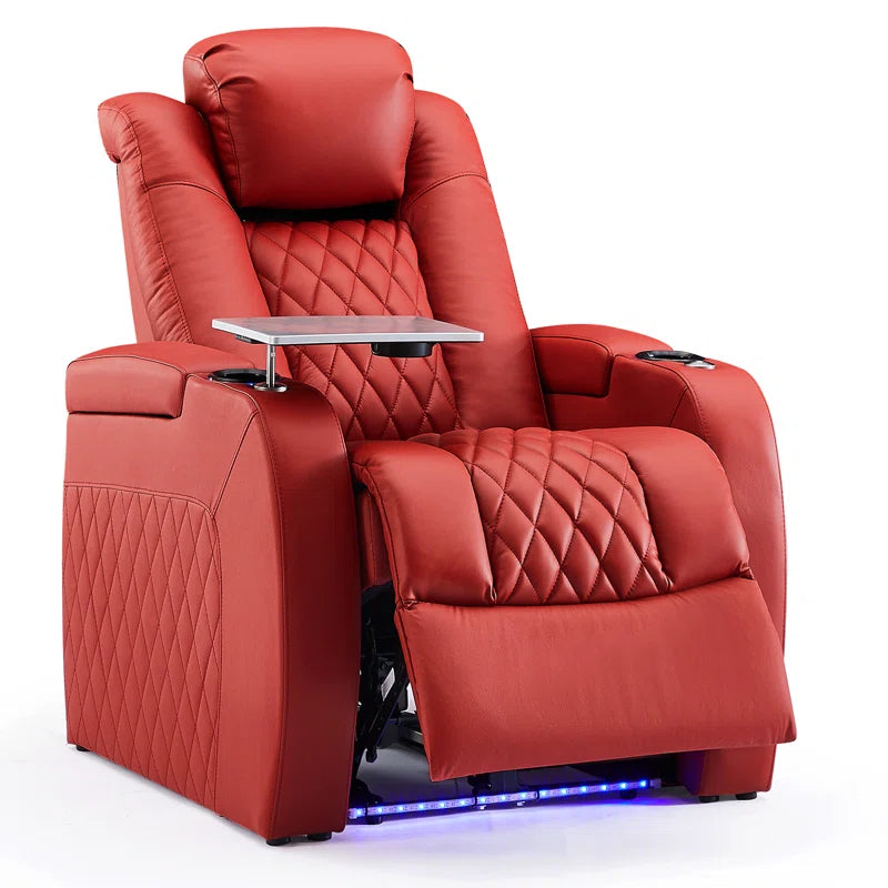 Mixell Leather Home Theater Seating with Cup Holder