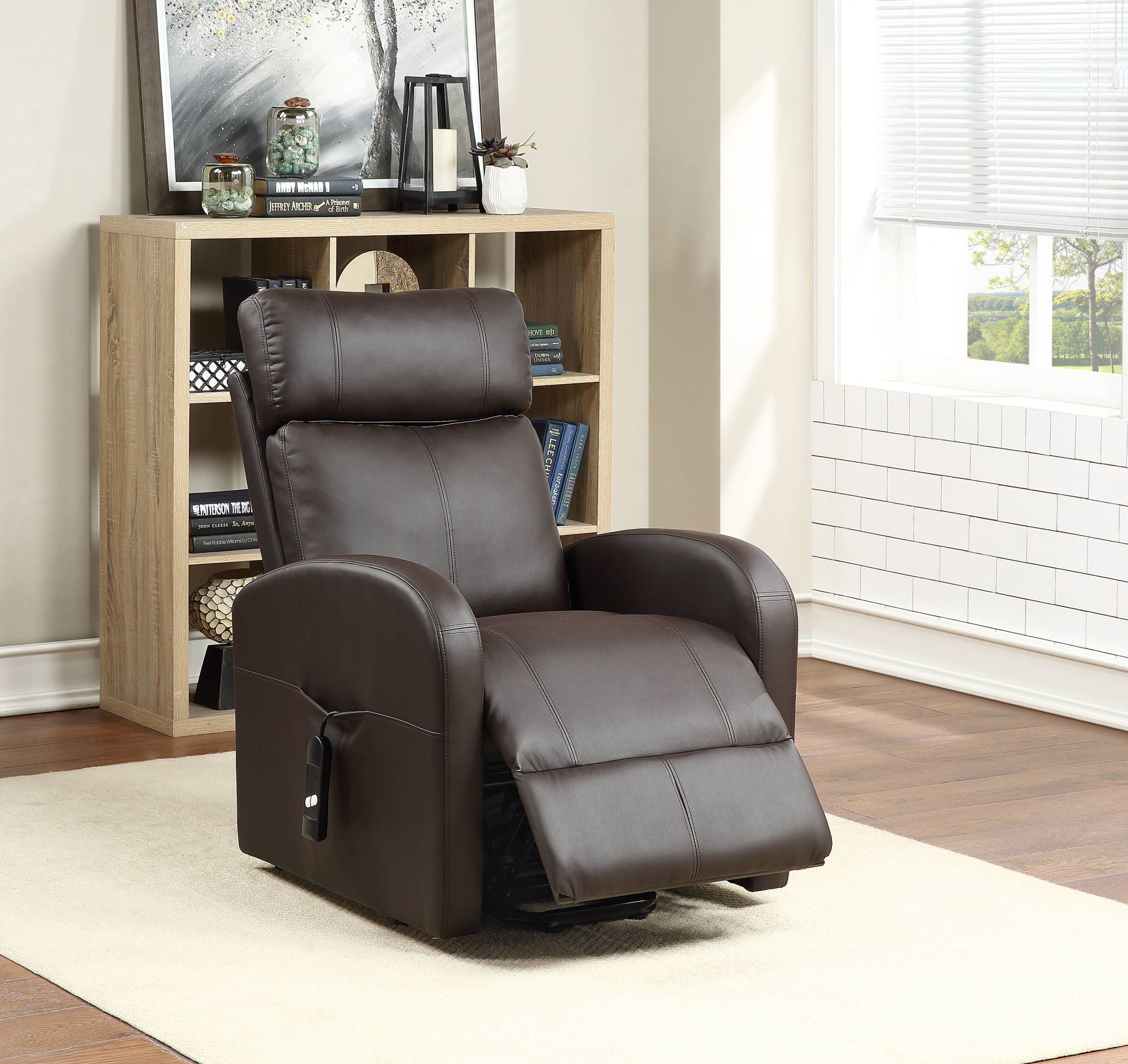Ricardo Power Lift Recliner Chair with Tufted Back and Wired Controller
