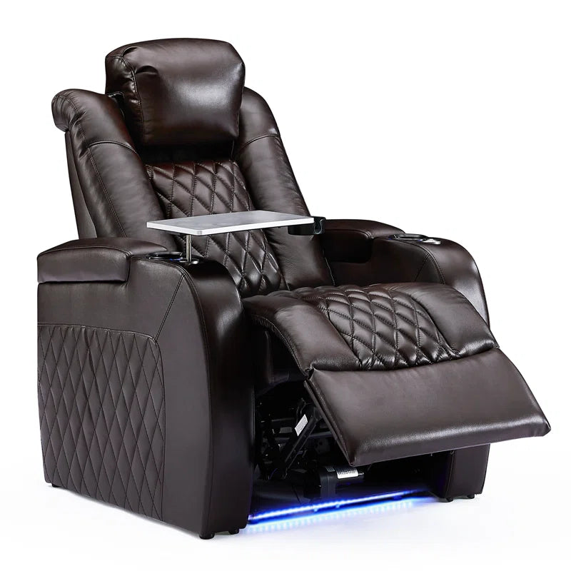 Mixell Leather Home Theater Seating with Cup Holder