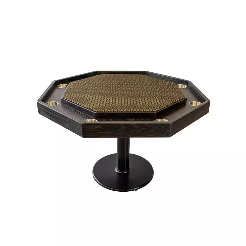 Lost Mill 8 Station Poker Table 1 Quantity in Mocha Oak 1 Pack