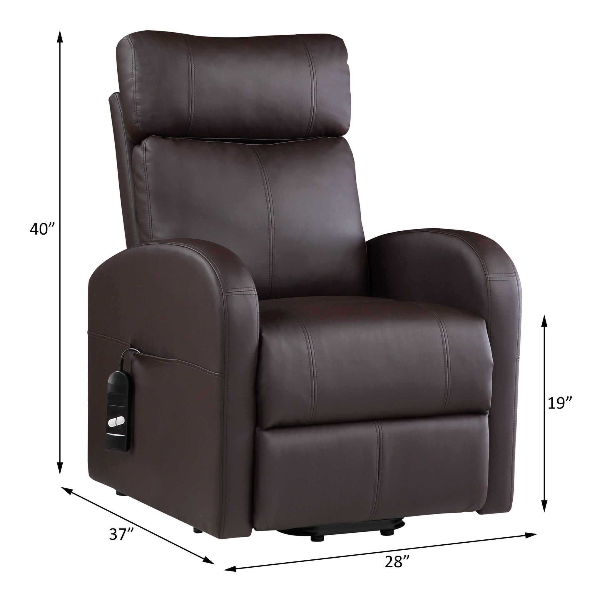 Ricardo Power Lift Recliner Chair with Tufted Back and Wired Controller