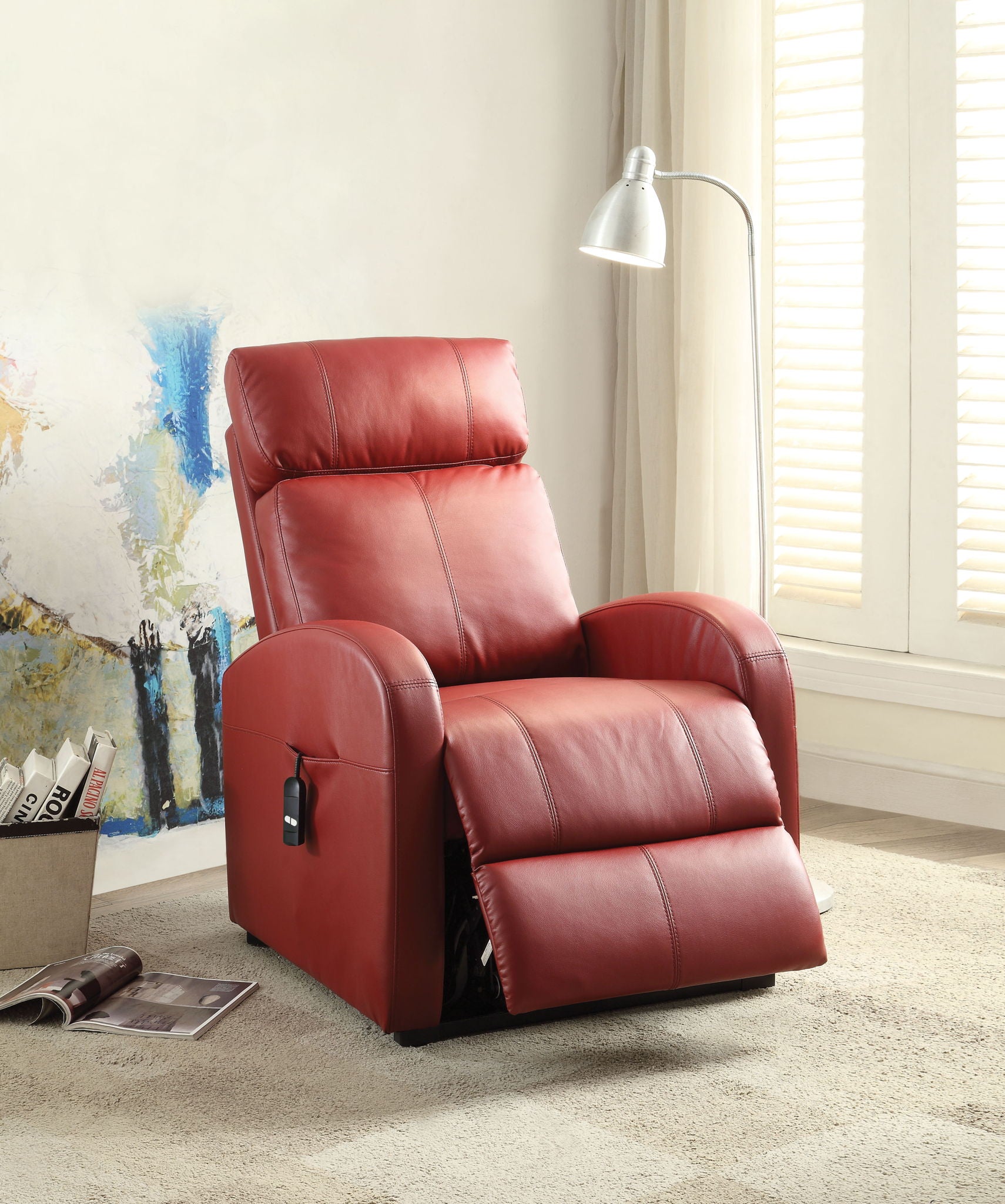 Ricardo Power Lift Recliner Chair with Tufted Back and Wired Controller