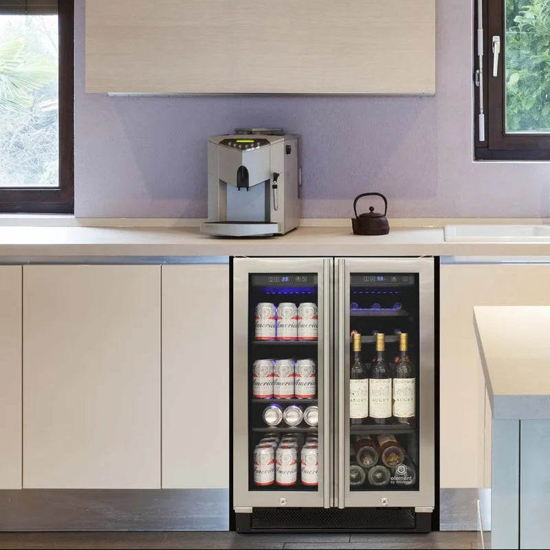 Dual Zone 23.62'' 21 Bottle and Can Wine & Beverage Refrigerator