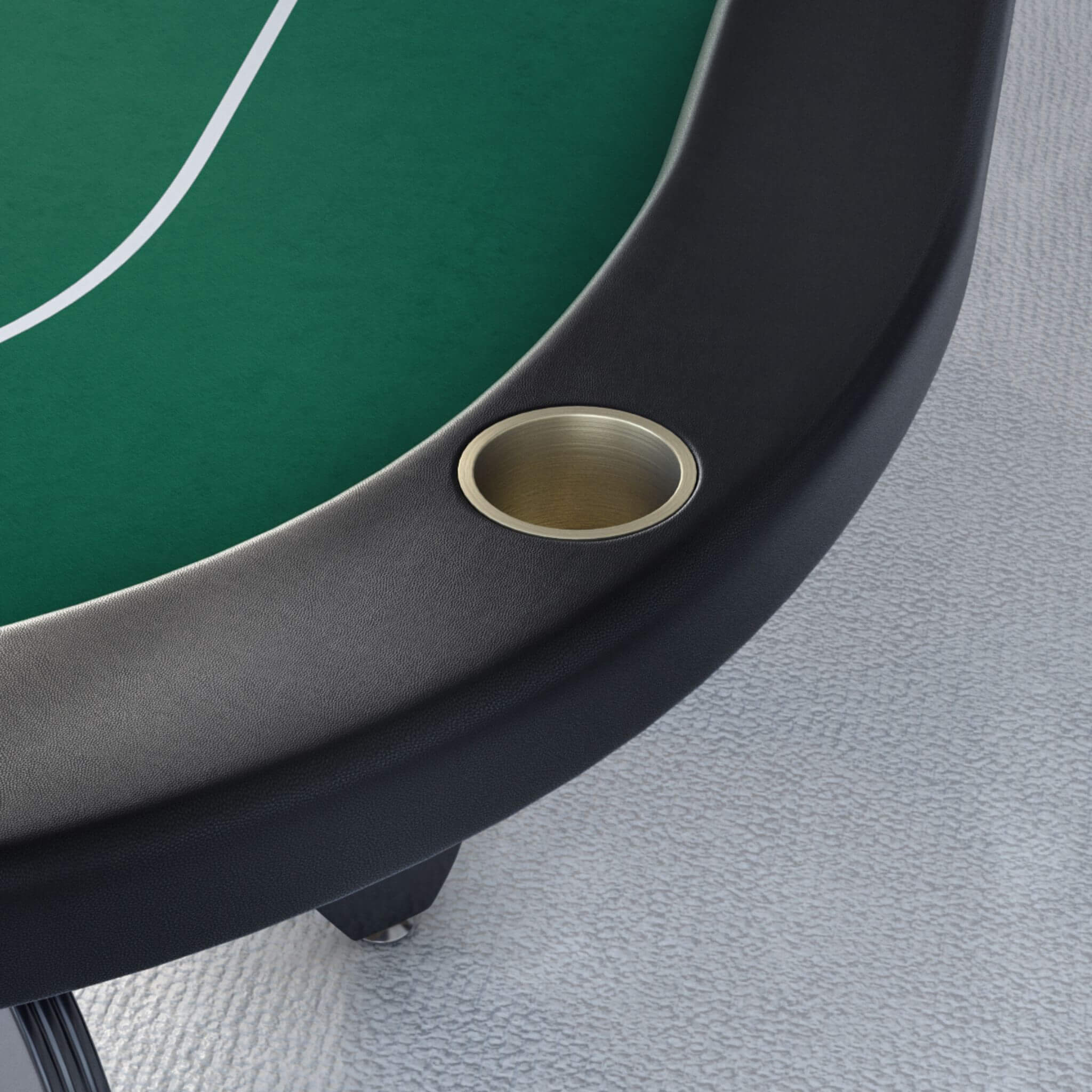 96-Inch Aura Oval Poker Table with Cup Holders, Chip Tray and Drop Box for 10 Players