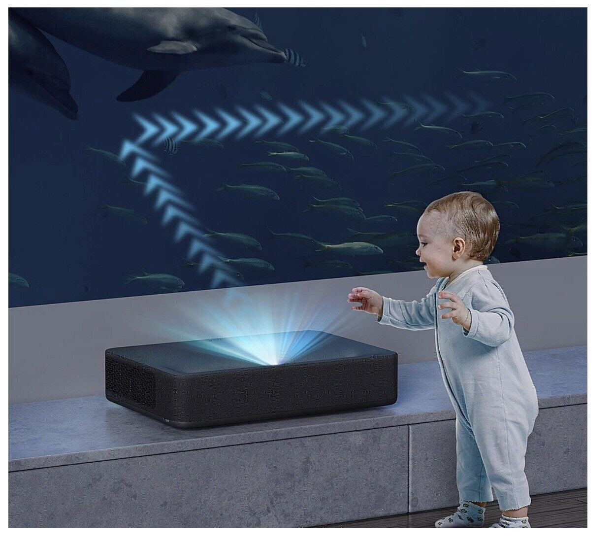 VAVA VA-LT002 2500 ANSI Lumens 4K UHD Ultra-Short Throw DLP Projector - Black