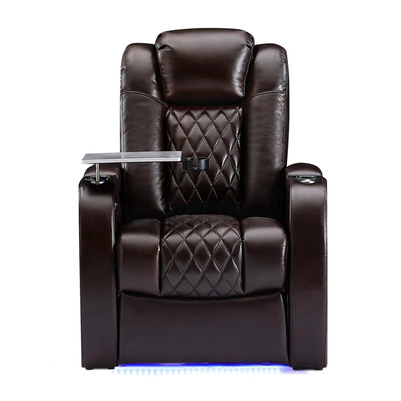 Mixell Leather Home Theater Seating with Cup Holder