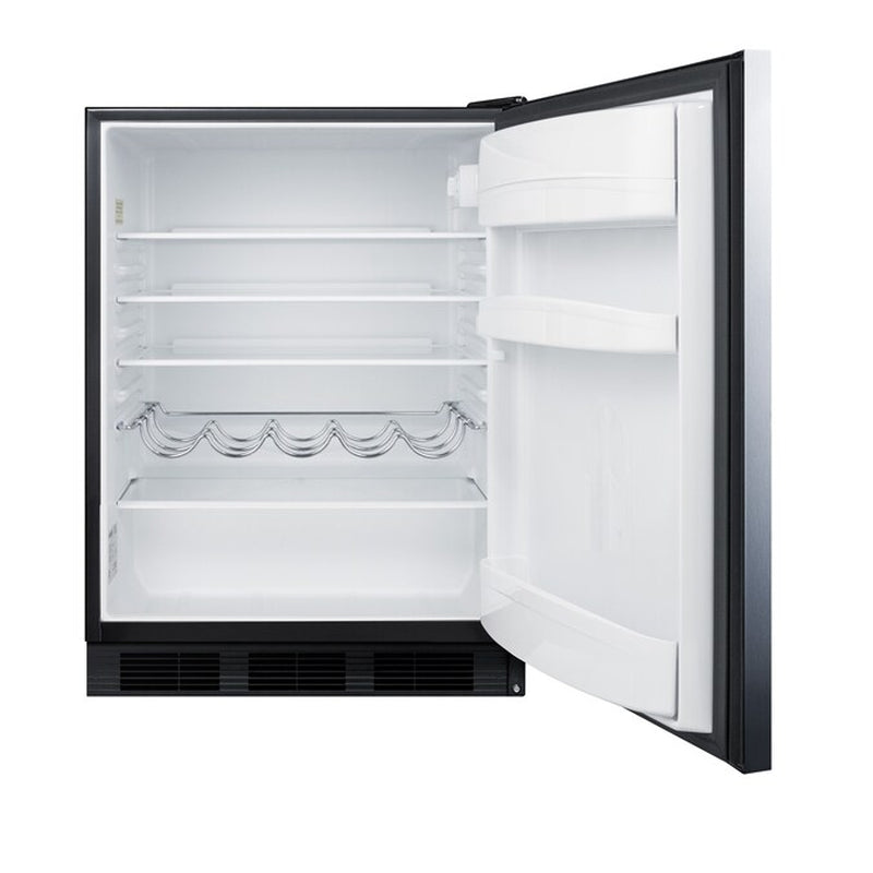 5.5-Cu Ft Built-In Mini Fridge ( Stainless Steel Door and Black Cabinet )