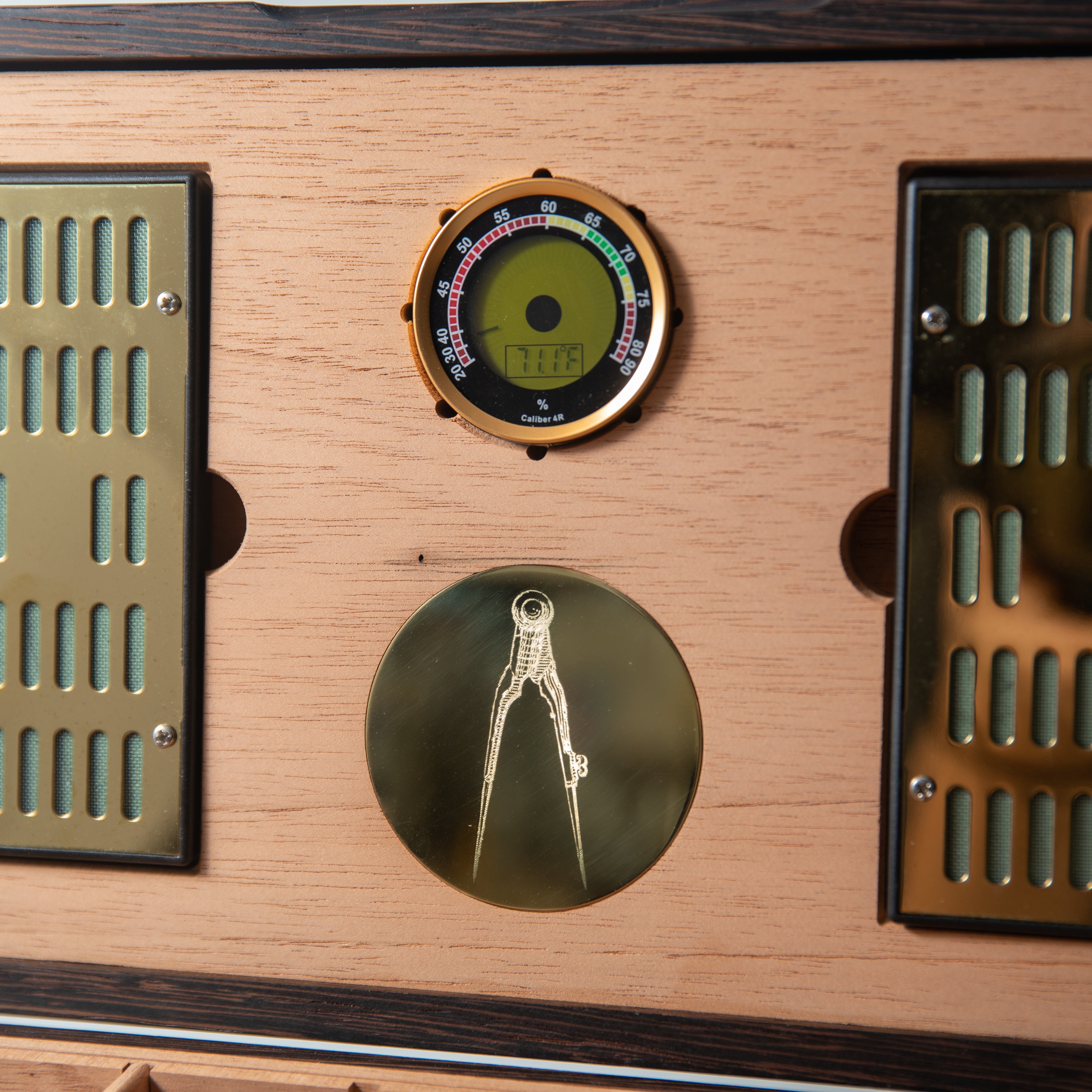 Cigar Humidor - Wenge with Spanish Cedar Lining - 80 Capacity