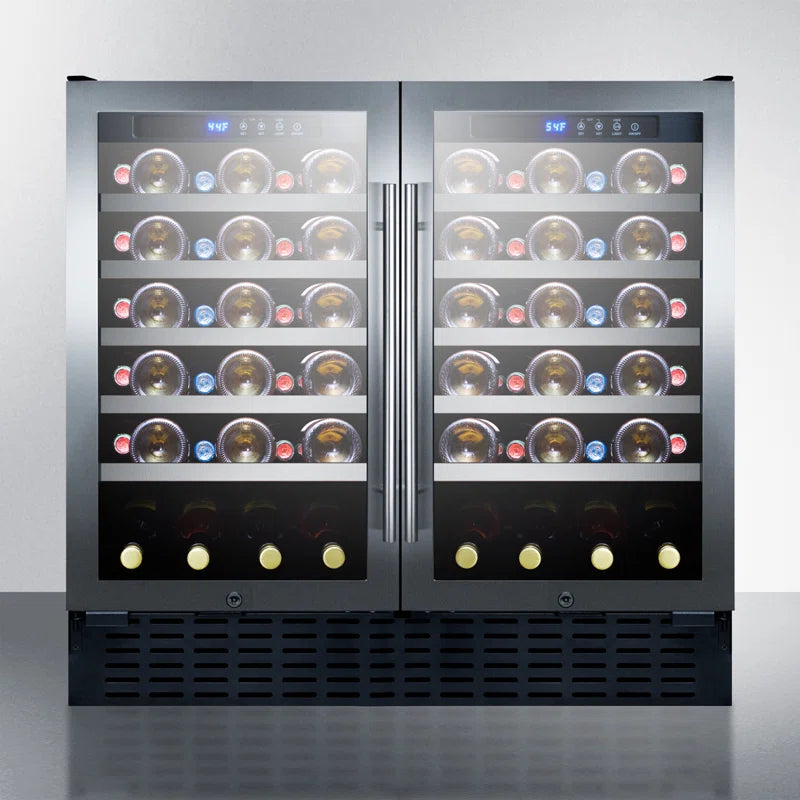 Dual Zone 35.38'' 68 Bottle Wine Refrigerator