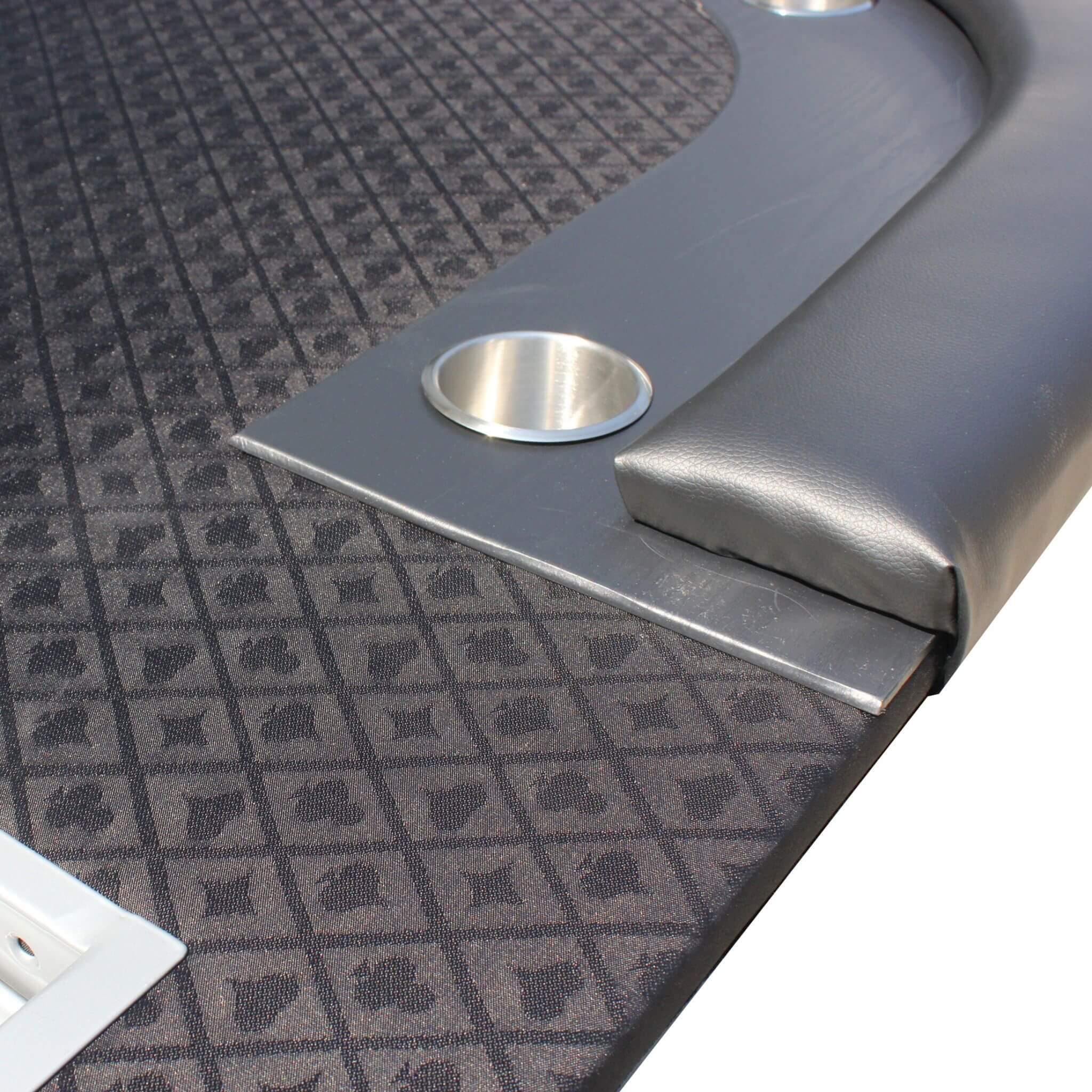 96-Inch Oval Poker Table with Racetrack, Cup Holders and Dealer Chip Tray